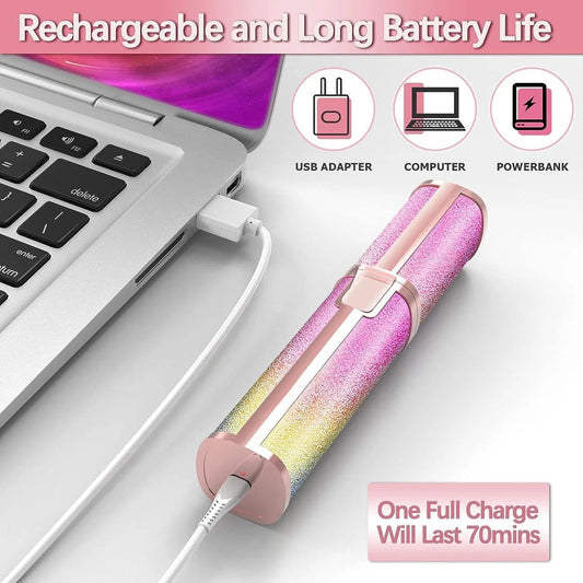 2 in 1 Electric Eyebrow Trimmer and Shaver, Rechargeable Flawless Hair Remover 2 in 1 Hair Remover Trimmer For Women, Electric Flawless Facial Machine Razor, Painless Eyebrow Removal ( With Box )
