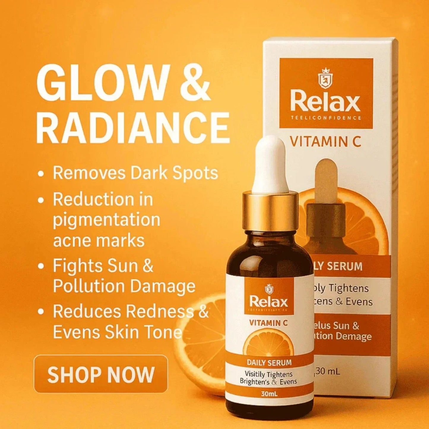 Buy 1 Get 1 Free Relax Vitamin Serum+India cream