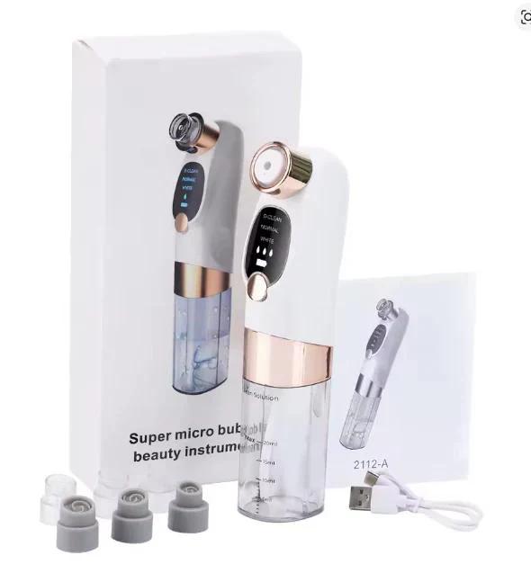 Rechargeable Bubble Facial Cleansing Device – Deep Refreshing Pore Care & Vacuum Cleaner